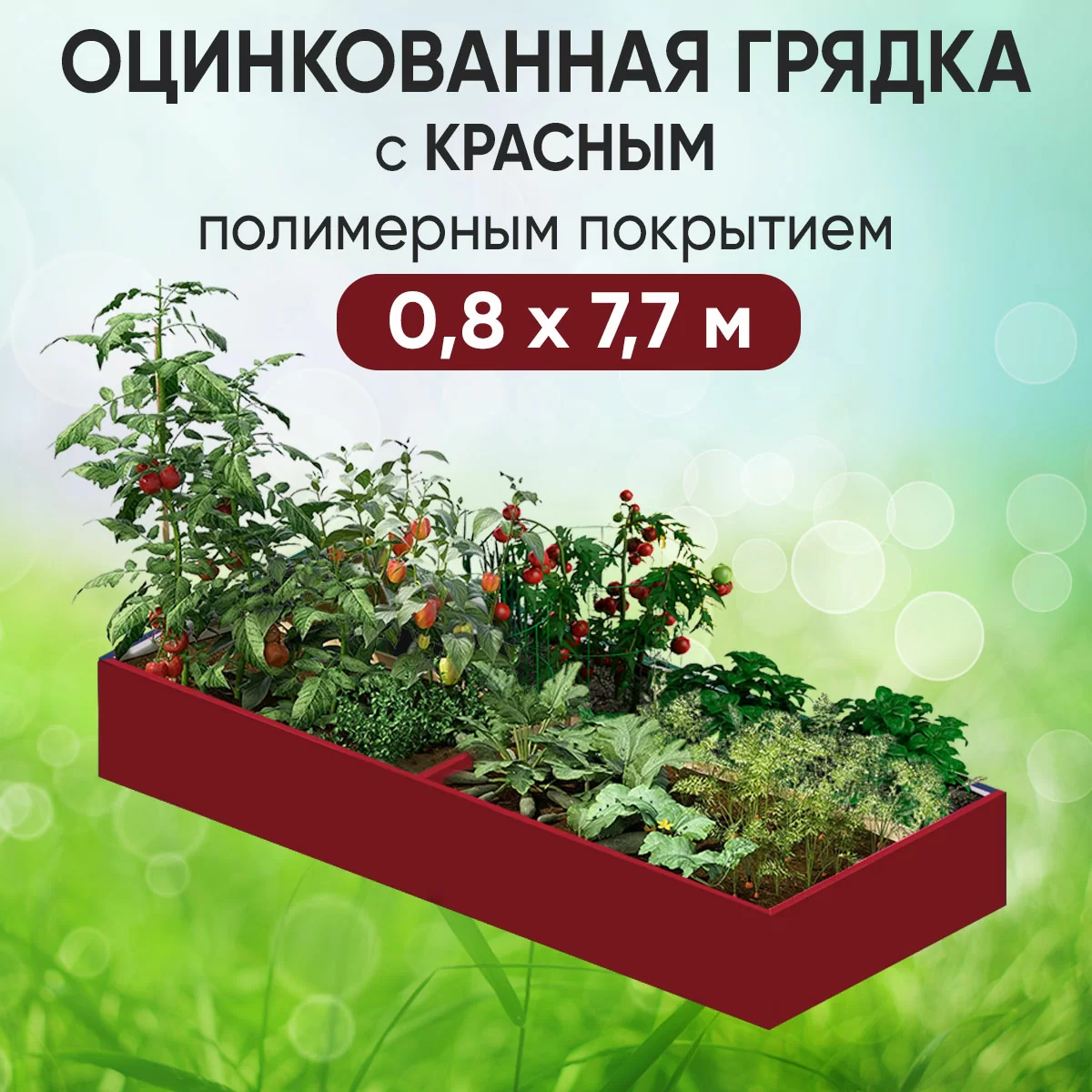 Грядка красная (0,8 х 7,7)