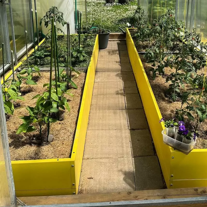 Высокая желтая грядка (0,5 х 3,9)